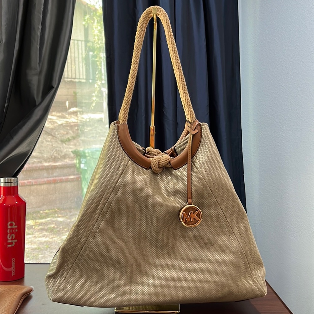 COPY - Michael Kors Gold fabric/canvas bag